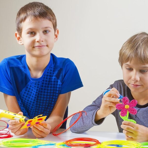 MECCANIXITY 2 Pcs 3D Pen Filament, 1.75mm Dia 33ft Length PLA 3D Printing Pen Filament Refills for 1.75mm 3D Printing Pen, Yellow - Image 6