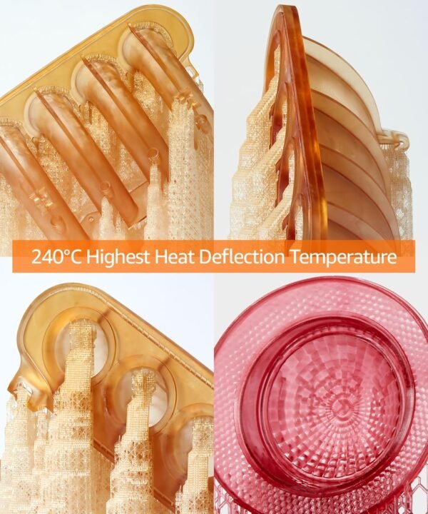 SuperHDT 3D Printer Resin, Highest Heat Deflection Temperature 464°F, Made in Korea by 3DMaterials (1000g, Amber) - Image 4