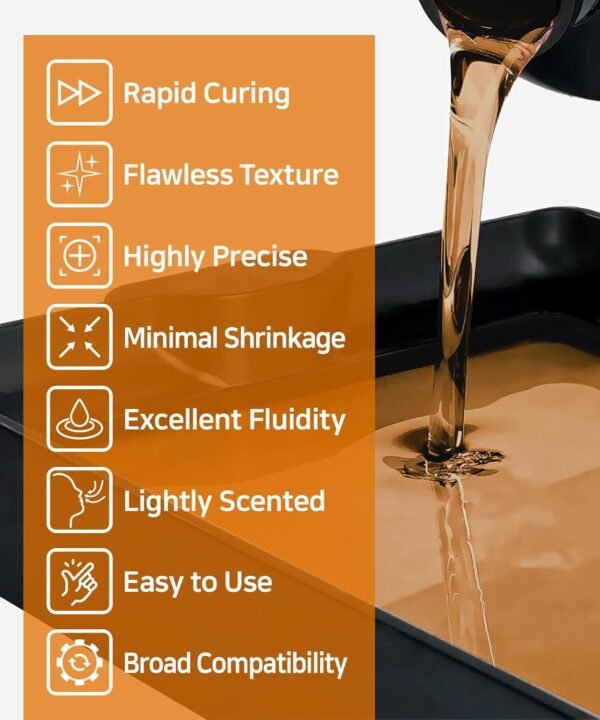 SuperHDT 3D Printer Resin, Highest Heat Deflection Temperature 464°F, Made in Korea by 3DMaterials (1000g, Amber) - Image 7