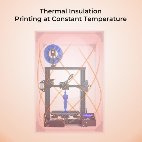Creality 3D Printer Enclosure, 3D Printing Fireproof and Dustproof Tent for Ender 3/Ender 3V3/Ender 3V3 SE/Ender 3 S1 Pro, Constant Temperature 3D Printer Cover 21.65x25.59x29.53 inches - Image 4