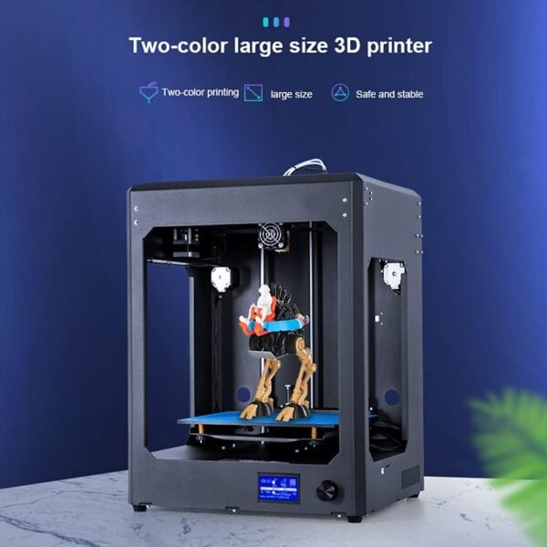 Professional FDM 3D Printer with Mix-Color Printing Large Size 300×225×320Mm Adjustable Dual Extruder Design and Break-Resuming Function 6 Mm Hotbed DIY Kit - Image 4