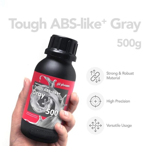 phrozen 3D Printer Functional Resin [Tough:ABS-Like+,Gray], 405nm DLP LCD UV-Curing Photopolymer Resin High Toughness for Plastic Models, Action Figures, Industry Applications, Prototyping (500G) - Image 3