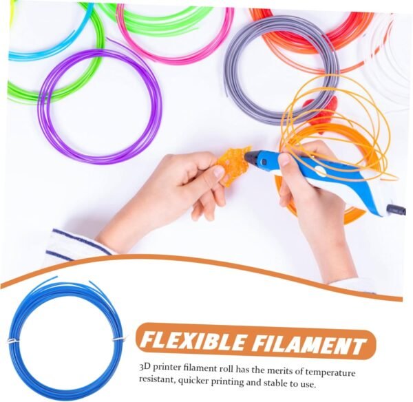 HEALLILY Pen Filament Abs 5m Filament for 3D Printing Pen Pla Low Shrinkage for 3D Objects Random - Image 4