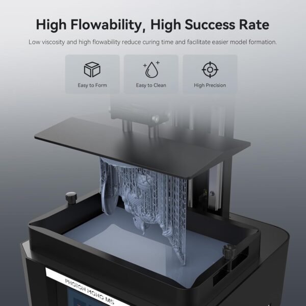 ANYCUBIC ABS-Like Resin Pro 2 Bundle, Upgraded 8K 3D Printer Resin with Enhanced Strength and Toughness, Wide Compatibility for All LCD Resin 3D Printers (4Packs*1kg Grey, 4kg in Total) - Image 3