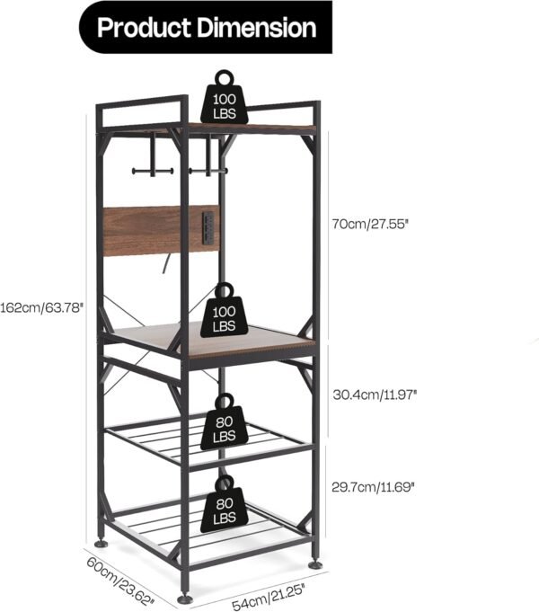 𝐂𝐫𝐚𝐟𝐢𝐭 3D Printer Cabinet with Filament Storage, 3D Printer Stand Table with Filament Spool Holder Rack, Sturdy 3D Printing Shelf Desk, Heavy Duty Workbench for Workshop Studio Office Home - Image 8