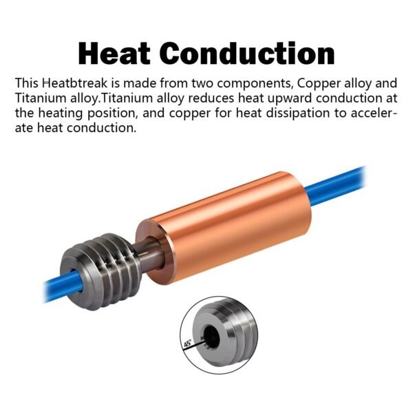 Hardened Hotend for T1/T1 Pro 0.6MM Print Head Extruder Kit Hot End Heater Block Heating Rod Cartridge 24V 70W Thermistor Hardened Nozzle for Flsun Printer Accessories Replacement - Image 3