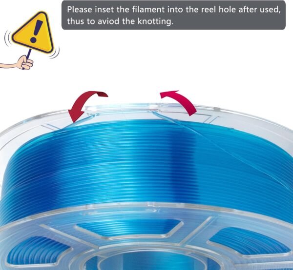 iSANMATE Rapid Clear PLA Filament 1.75mm, 3D Printer Filament Transparent Filament Sky Blue, Fast Printing Speed PLA, Dimensional Accuracy ±0.02mm, 1kg Spool - Image 6