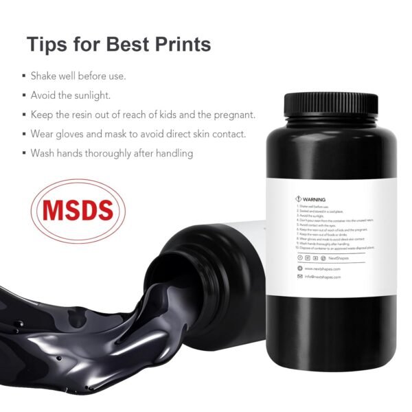 Rigid Pro 3D Printing Resin, High Stiffness & High Precision Engineering Resin, Designed for Detailed Models & Functional Parts for LCD/DLP/MSLA 3D Printers (Bright Red, 1KG) - Image 9