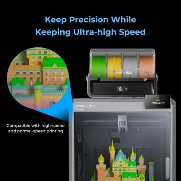 Creality Hyper PLA Filament 1.75mm, RFID 3D Printer Filament for High-Speed Printing up to 600mm/s, ±0.03mm Accuracy, 1KG/Spool (2.2lbs), 3D Printing Filament for Most 3D Printers (Grey) - Image 4
