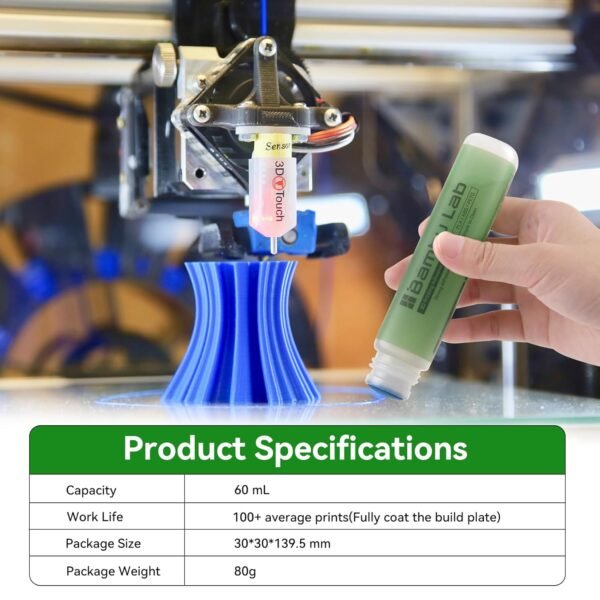 Bamboo Lab 3D Printer Bed Adhesive 2PCS,3D Print Glue for Hot Bed,Avoid Warping for Printing ABS,PLA,PETG on Various Build Plate with Stronger Adhesion,No Residue,Durable than Glue Stick-60ml - Image 9