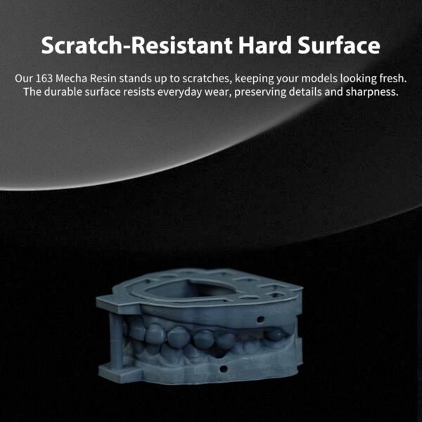 FUNCECOL Mecha 3D Printer Resin, Wear-Resistant Matte 3D Resin Low Shrinkage 405nm UV-Curing Resin,High Precision Liquid Print Resin for LCD/DLP/MSLA Printer, Grey 1KG - Image 3