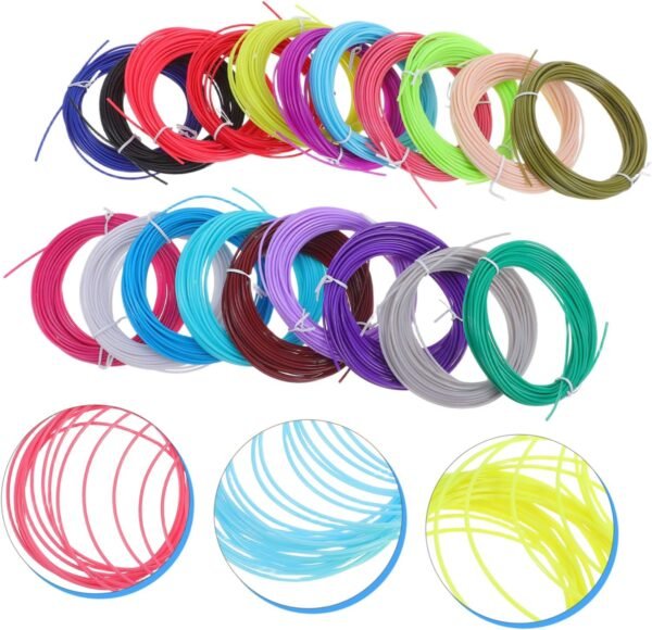 iplusmile 20rolls Printing Pen Filament High-Temperature Resistant Multicolor Refills for Professionals Smooth Flow for Creative Projects Convenient Spool Design - Image 8