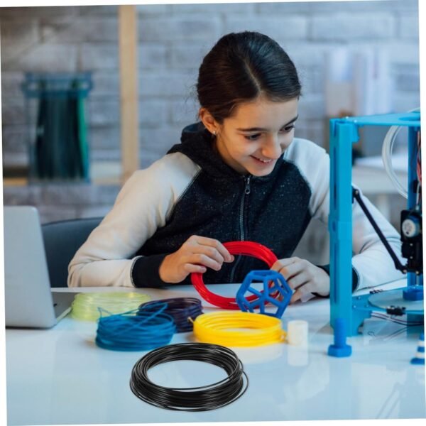 10m Abs Pen Filament Refills Each Shrinkage Compatible with Standard Printers for Creative Projects Black - Image 4