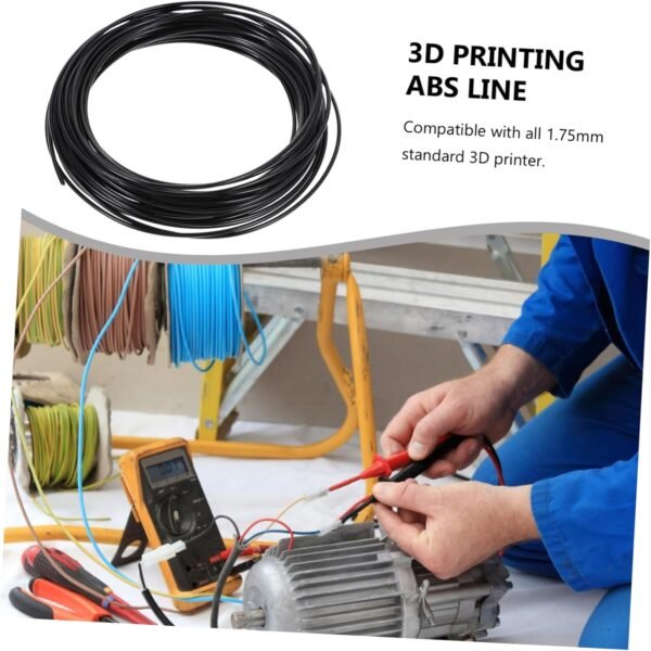 10m Abs Pen Filament Refills Each Shrinkage Compatible with Standard Printers for Creative Projects Black - Image 5