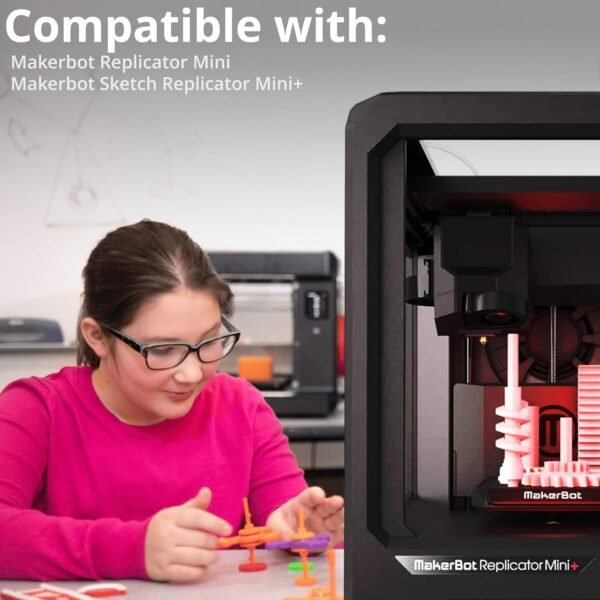 MakerBot MP05789 PLA 3D Printing Filament Small Spool with Grip Surface for Replicator Mini and Mini+ 3D Printers, Non-Toxic Resin (Red) - Image 6