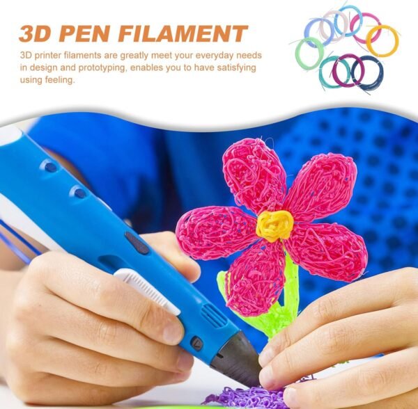PRETYZOOM 20Rolls 3D Printer Pen Filament Refills - 3D Pen Filament High Temperature Resistant Multicolor for Kids Creativity and Professional Use 100M - Image 7