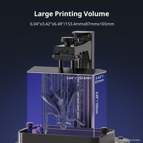 ANYCUBIC 10K Resin 3D Printer, Photon Mono 4 LCD 3D Printer with 7-inch Mono Screen, Upgraded LighTurbo Matrix and Printing Platform, Printing Size of 6.04''x3.42''x6.49'' - Image 4