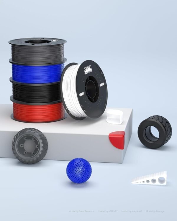 ELEGOO TPU Filament 1.75mm Gray 1KG, 95A Flexible Soft 3D Printing Filament 1KG Spool(2.2lbs) for Most FDM 3D Printers - Image 7