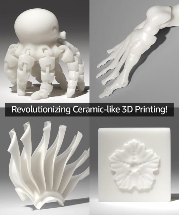 SuperRigid 3D Printer Resin 6.0GPa, 40% of Nano-Micro Ceramic Powder Filled for Ceramic Like Prototypes, Made in Korea by 3DMaterials (500g, White) - Image 4