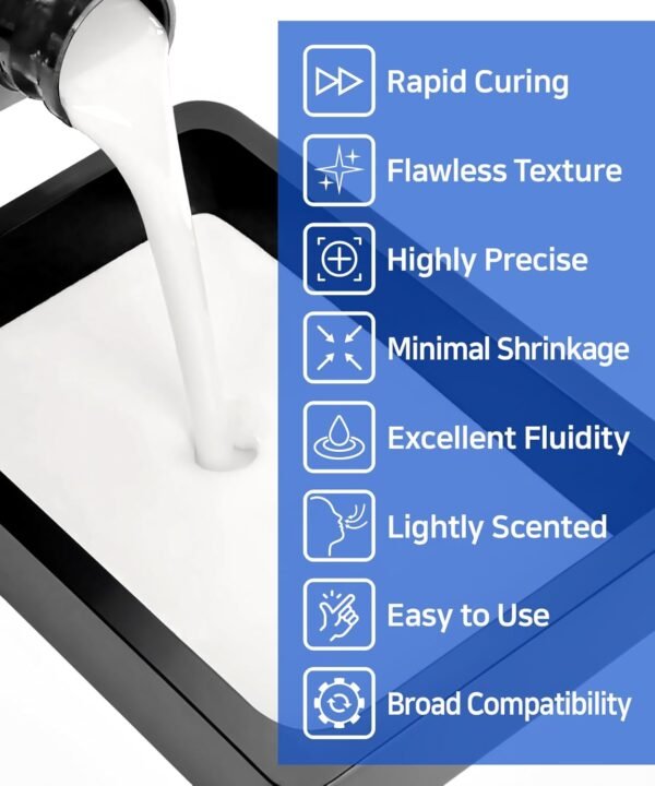 SuperRigid 3D Printer Resin 6.0GPa, 40% of Nano-Micro Ceramic Powder Filled for Ceramic Like Prototypes, Made in Korea by 3DMaterials (500g, White) - Image 7