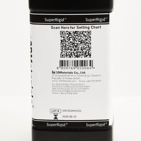 SuperRigid 3D Printer Resin 6.0GPa, 40% of Nano-Micro Ceramic Powder Filled for Ceramic Like Prototypes, Made in Korea by 3DMaterials (500g, White) - Image 12