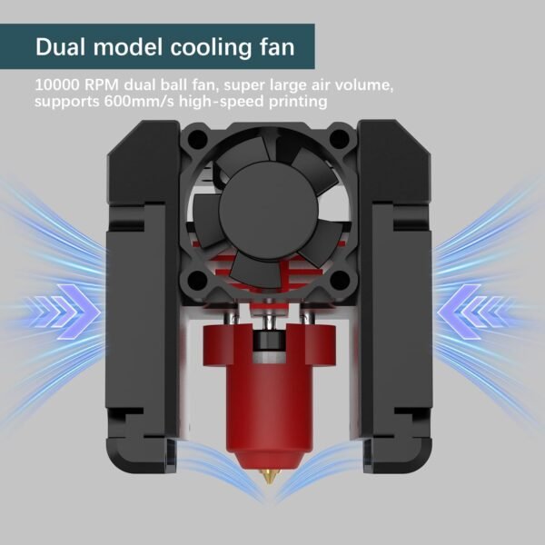 Armour V3.5 Integrated All Metal CNC Frame 300°C High Temperature and High Flow 600mm/s High-Speed Printing Hot End Set with 3 Fans Upgrade for Ender 3/Ender 3 V2/Ender 3 pro/Ender 3 neo - Image 3