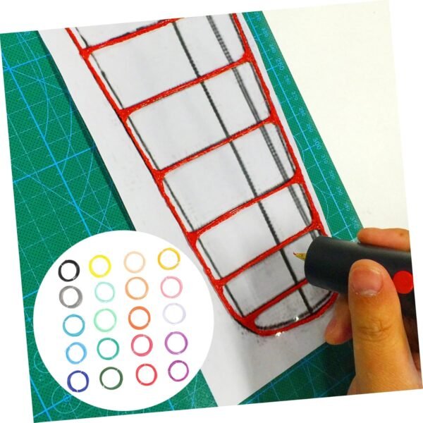 GLEAVI 20pcs Pen Filament Refills Compatible with Pens Pcl Low Temperature Printing Supplies for Art Crafts and DIY Projects - Image 6