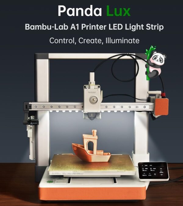 BIQU Panda Lux for Bambu-Lab A1 3D Printer Only, LED Light Strip Upgrade Kit, 24V LED Light Bar, Control via Stock Screen, with 780mm Cable, Easy to Install - Image 4
