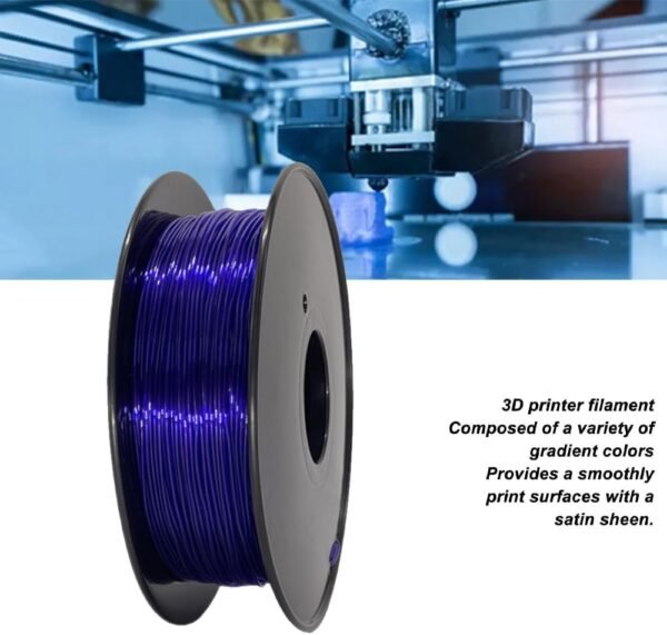 BORDSTRACT 3D Printer Consumables, 1.75mm 0.8kg TPU Flexible, Transparent Violet Color FDM Printing Pen Filament for Common 3D Printers - Image 4