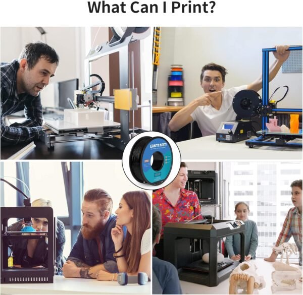 GIANTARM TPU Filament 1.75mm Flexible Soft 3D Printer Consumables Black,95A 1kg Spool (2.2 lbs.), Dimensional Accuracy +/- 0.05 mm - Image 7