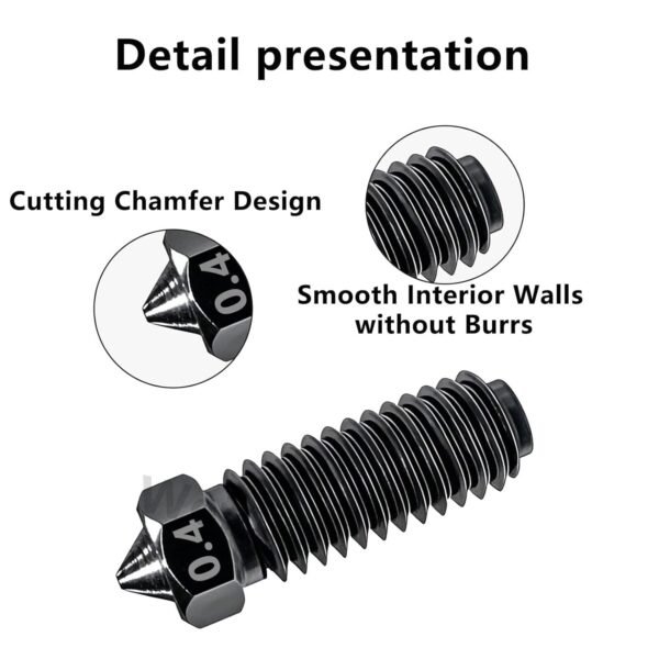 3D Printer Accessories Hotend Kit for Kobra S1 Combo 0.4MM Hardened Steel Print Head Assembled Extruder Kit Hot with Hardened Nozzle 0.2,0.4,0.6,0.8mm for Anycubic Kobra S1/Combo/ACE Pro. - Image 6