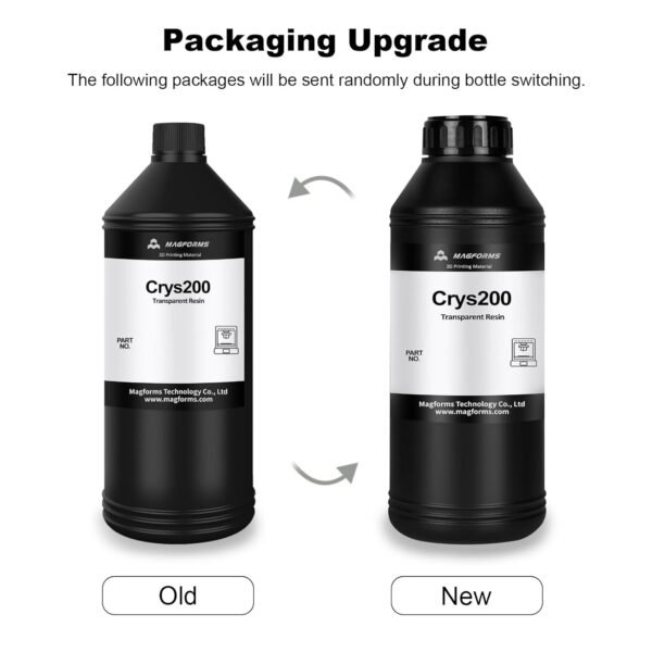 Crys200 Ultra Clear 3D Printer Resin - Glass Like & Non-Yellowing, High Precision and Strength, 405nm Photopolymer Resin for LCD DLP 3D Printers (High Clear, 1KG) - Image 6