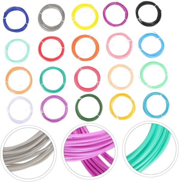 20pcs Pcl Pen Filament Low Temperature Compatible Vibrant Colors for Creative Projects Smooth Printing for Crafting Fun - Image 6