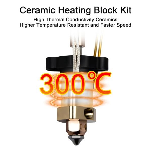 Ideaformer K1C Ceramic Hotend Kit Assembly Quick Replacement Nozzle Kit,High Temperature Resistance 300℃ for Creality K1C/K1 Max 3D Printer Accessories - Image 5