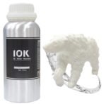SK 10K Water Washable 3D Printer Rapid Resin LCD UV-Curing Resin 405nm Standard Photopolymer Resin for LCD 3D Printing (Snow White, 1000g)