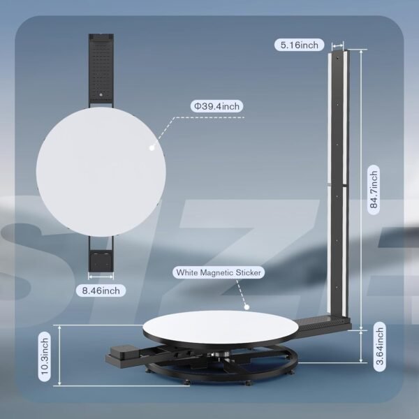 MWE Full Body 3D Scanner for 3D Printing with Software,6 HD Cameras Automatic 360 Rotation 3D Printer Scanner Metrology-Grade Precision 0.01mm for People up to 2 Meters (39.4in) - Image 9