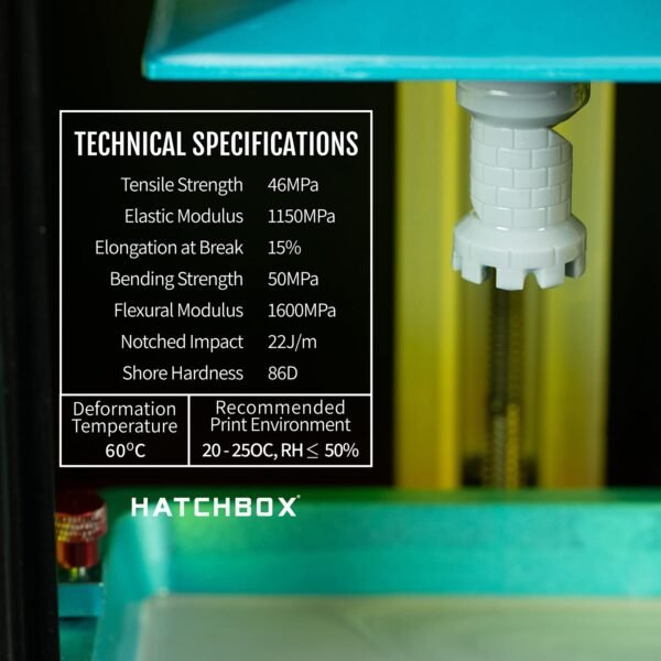 HATCHBOX 3D Printer Resin, High Precision Non-Brittle 405 nm UV Curing Photopolymer for LCD DLP Printing, 500ml Bottle – Transparent Blue - Image 6