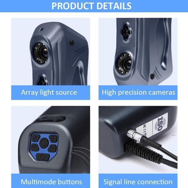 T22 Industrial 3D Scanner for 3D Printing and Modeling, 0.02 mm Accuracy, Portable Handheld Scanners for Automotive Aviation Transportation Mold Inspection Energy Machinery etc - Image 7