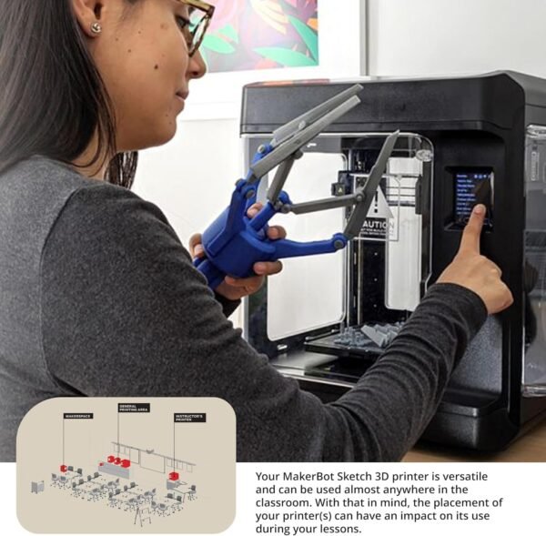 MakerBot Sketch 3D Printer with Fused Deposition Modelling Print Technology (Black, Large) Bundle with PLA Filament for Sketch Classroom and Printers (10-Pack) (2 Items) - Image 5