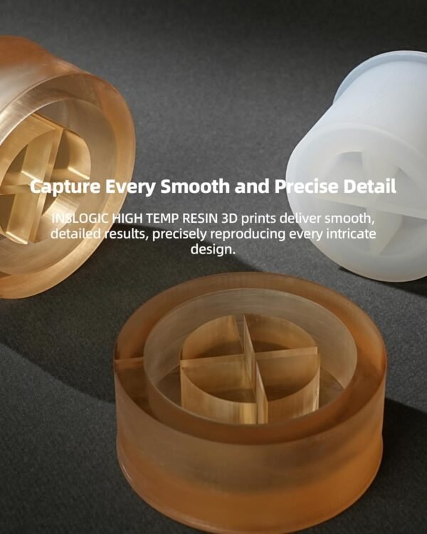 Inslogic High Temp 3D Printer Resin, Functional Resin 405nm DLP LCD UV-Curing Photopolymer Resin for Prototyping, Ducting, High Precision Printing,1KG Clear - Image 6