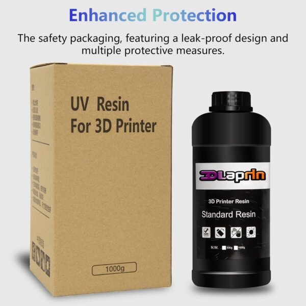 3D Printer Resin, Rigid Resin with Clear Details, Fast Curing, High Precision Resin, Low Odor, Compatible with More Than 90% LCD Light-Curing 3D Printers （Clear 1kg) - Image 6