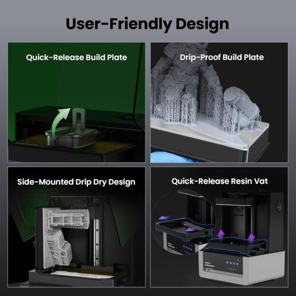 GK3(T) 16K High-Resolution Resin 3D Printer, 9.6-Inch,15120×6230 LCD, Remote Monitoring, Plug & Play, Auto Resin Heating, Ideal for Detailed Models (GK3(T)) - Image 6