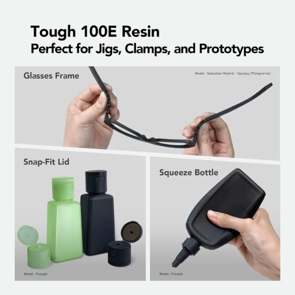 phrozen Tough 100E Engineering Series Resin for 3D Printer, 405nm UV-Curing Resin High Precision Toughness Flexible Elasticity Impact Resistant - Green (1KG) - Image 6