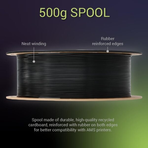 Polymaker Fiberon PETG-ESD Filament 1.75mm Black 0.5kg – Electrostatic Discharge Safe, Tough PETG 3D Printer Filament for Electronics Industry - Image 8