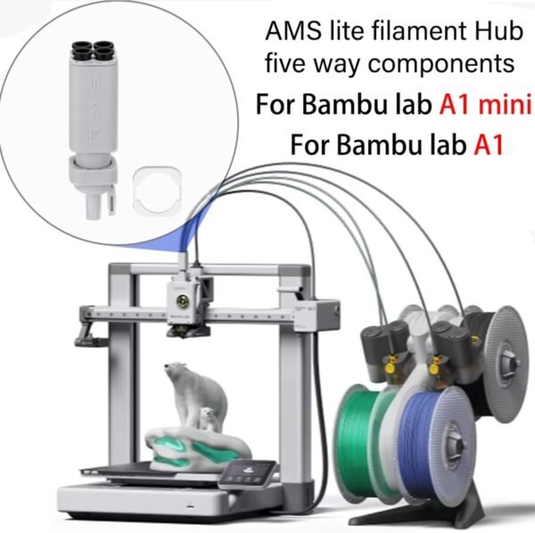 Bamboo Lab AMS Lite Filament Hub with Top Mount Screws Kit, 1.5M Cable, Compatible with Bambu Lab A1, A1 Mini 3D Printer - Image 3