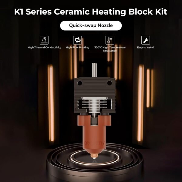 Creality K1C 3D Printer Bundle with ﻿K1/K1 Max/K1C Ceramic Heating Block Kit, All-Metal Integrated Design Kit for K1 Series 3D Printers - Image 5