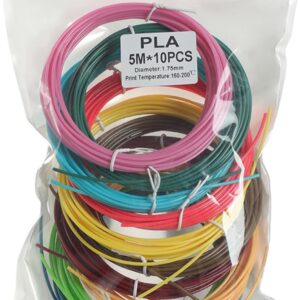 1.75mm Color 3D Pen Filament 10 Rolls Assorted Color Precise for 3D Painting Pen Wire Refills for FDM Printers