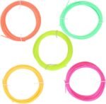 1.75mm Printer Filament 3D Printing Filament Refills Low Temperature 5 Fluorescent Colors 3D Pen Filament 5m