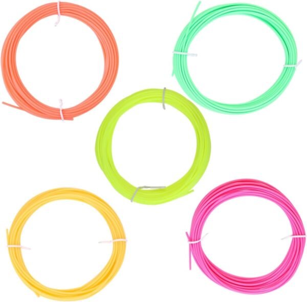 1.75mm Printer Filament 3D Printing Filament Refills Low Temperature 5 Fluorescent Colors 3D Pen Filament 5m