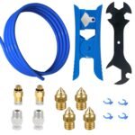 1m PTFE Teflon Tube Capricorn Bowden Tubing for 1.75mm Filament 3D Printer Replacement Parts Kit,with 2X PC4-M6 2X PC4-M10 Pneumatic Fittings Tube Cutter for Ender 3 V2/ Pro/Ender 5/ CR-10/10S